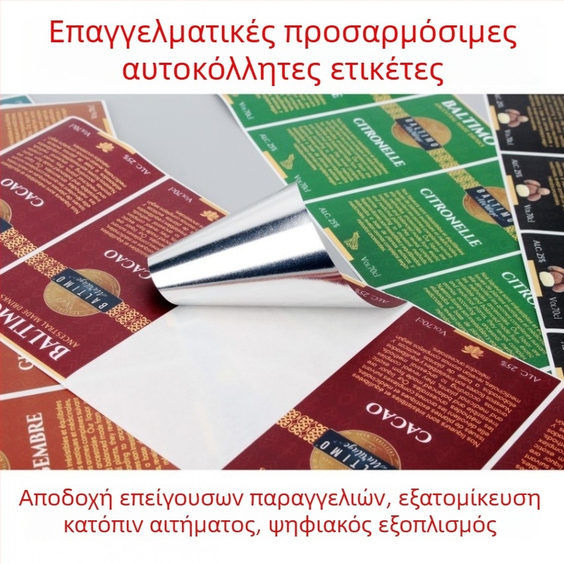 Ρολό εκτύπωσης αυτοκόλλητων ετικετών, κυκλικού σχήματος, ματ φιλμ, εύθραυστο χαρτί, αποσπώμενο κόλλημα, μοντέλο KY-1102