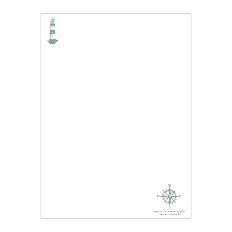 Χοντρωμένο χαρτί γραφής με οριζόντιες γραμμές – Σειρά Ρετρό Χρονικά, Ευρωπαϊκό μινιμαλιστικό στυλ, 10 φύλλα. Μάρκα Early Foam, Μοντέλο CJ11