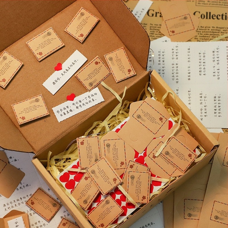 Μίνι σετ φακέλων ερωτικής επιστολής - Χαρτί Kraft, Στυλ φακέλου, Δώρο για τη Γιορτή του Αγίου Βαλεντίνου