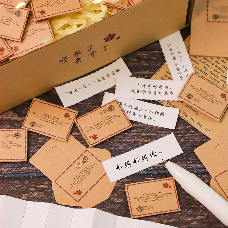 Μίνι σετ φακέλων ερωτικής επιστολής - Χαρτί Kraft, Στυλ φακέλου, Δώρο για τη Γιορτή του Αγίου Βαλεντίνου