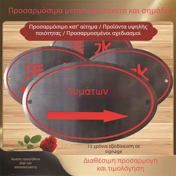 Ταμπέλα ονόματος από ανοξείδωτο ατσάλι με εκτύπωση αντοχής στη διάβρωση για πινακίδες ασφαλείας, προσαρμόσιμη