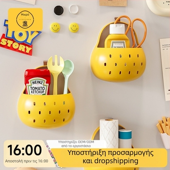 Κουτί αποθήκευσης τοίχου — PP πλαστικό, μοντέλο TH-8115, μοτίβο Qiuyue pear, σειρά Colorful fruits, στυλ καρτούν γλυκό