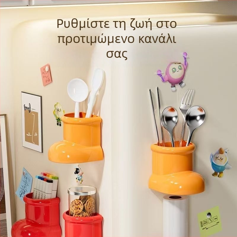 Θήκη αποθήκευσης με μαγνήτη σε σχήμα μποτάκι για την κουζίνα – PP πλαστικό, μοτίβο μποτάκι, λειτουργία: αποθήκευση, στυλ: χαριτωμένο καρτούν, μοντέλο 1