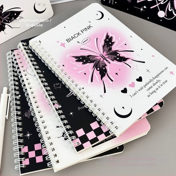 Σπιράλ τετράδιο, Σειρά Πεταλούδα, 50 σελίδες, χαρτί 80 γρ/m², εσωτερικές σελίδες με οριζόντιες γραμμές, κωδικός προϊόντος w112105