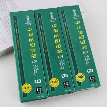 Ξύλινα μολύβια σχεδίου, σετ 12 τεμάχια ανά κουτί, με ποικιλία σκληρότητας HB, 2H, 3H, B, 2B, 4B, 6B; κατάλληλα για παιδιά και μαθητές.