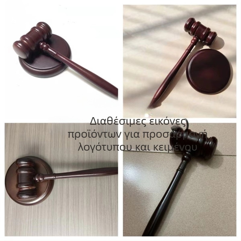 Ξύλινο σφυρί δικαστηρίου – σανδαλόξυλο & ροζόξυλο, μάρκα JM, μοντέρνος μινιμαλιστικός σχεδιασμός