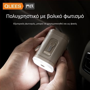 Αυτοκινητόδρομια ηλεκτρική αντλία αέρα για εξωτερικό κάμπινγκ και οικιακή χρήση, φορητή αντλία για φούσκωμα/αναρρόφηση στρωμάτων αέρα, USB επαναφορτιζόμενη, 70 L/min, ψηφιακή οθόνη