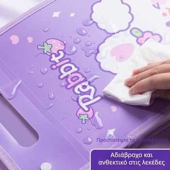 Kaba Bear KBX-7049 Φορητός Οργανωτής Αρχείων για Μαθητές, Πλαστικό, Με 12 Θήκες, Τσάντα Αποθήκευσης Εγγράφων για Διαγωνίσματα