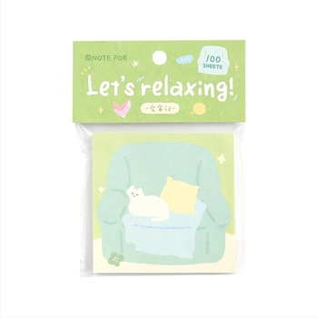 Σημειωματάριο σε μορφή τούβλου από χαρτί, 100 σελίδες, μη αυτοκόλλητο, βασική συσκευασία, γλυκές σκίτσες ντοπαμίνης για τη ζωή