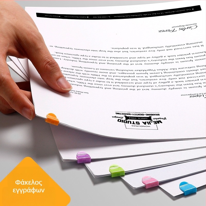 Πλαστικό μεγάλο πολυλειτουργικό κλιπ για έγγραφα, εξετάσεις, σελιδοδείκτες και φωτογραφίες