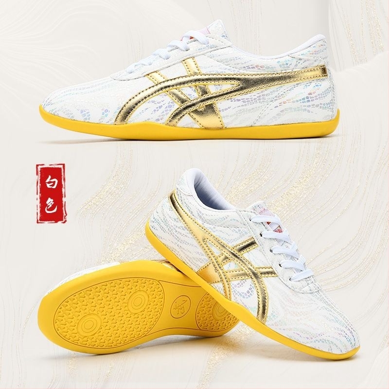 Παπούτσια προπόνησης Wu Shu Unisex, επάνω Microfiber δέρμα, σόλα από τένοντα βοδιού, χαμηλό ύψος τακουνιού 1–3 cm, διαπνέοντα, ελαφριά, αντιολισθητικά, εσωτερικά αθλητικά παπούτσια