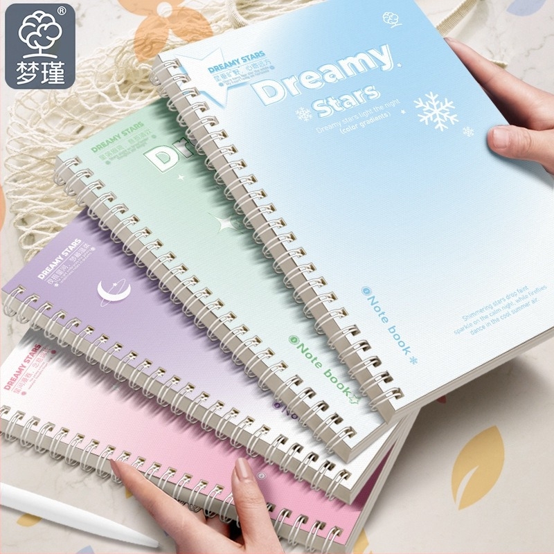 Σημειωματάριο Gradient με σπειροειδές δέσιμο, Mengjin, σειρά Gradient, 60 φύλλα, 58 σελίδες κειμένου, χαρτί 80 g/m²