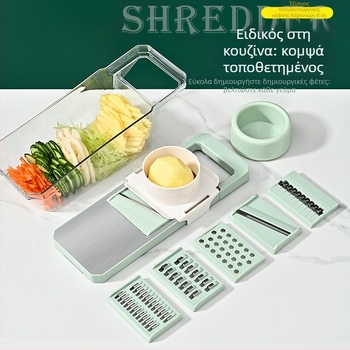 Πολυλειτουργικός κόφτης λαχανικών ABS + ανοξείδωτο χάλυβα; μοντέρνο μινιμαλιστικό στυλ; ευέλικτο κουζίνας εργαλείο