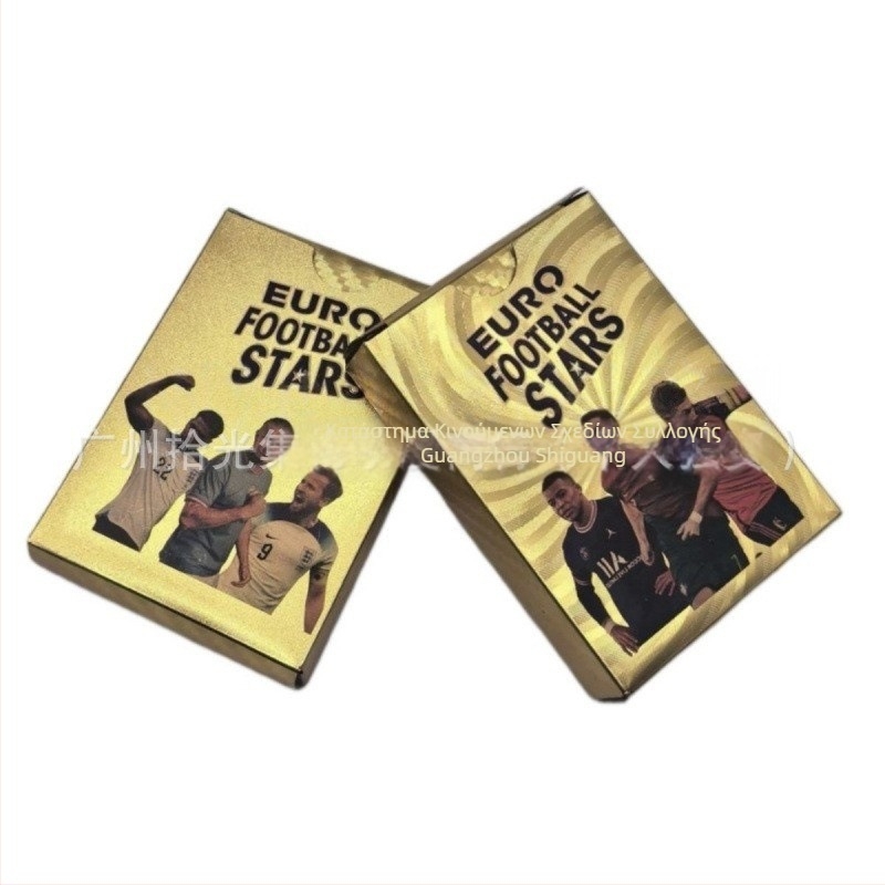 Συλλογή καρτών ποδοσφαιρικών αστέρων: 55 κάρτες για επιτραπέζιο παιχνίδι με χρυσό φύλλο