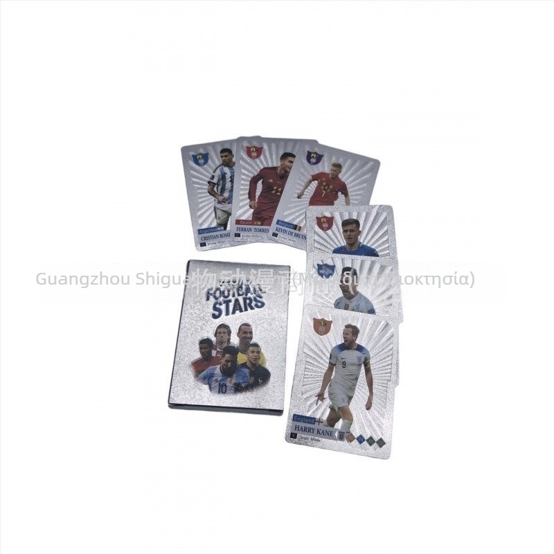 Συλλογή καρτών ποδοσφαιρικών αστέρων: 55 κάρτες για επιτραπέζιο παιχνίδι με χρυσό φύλλο