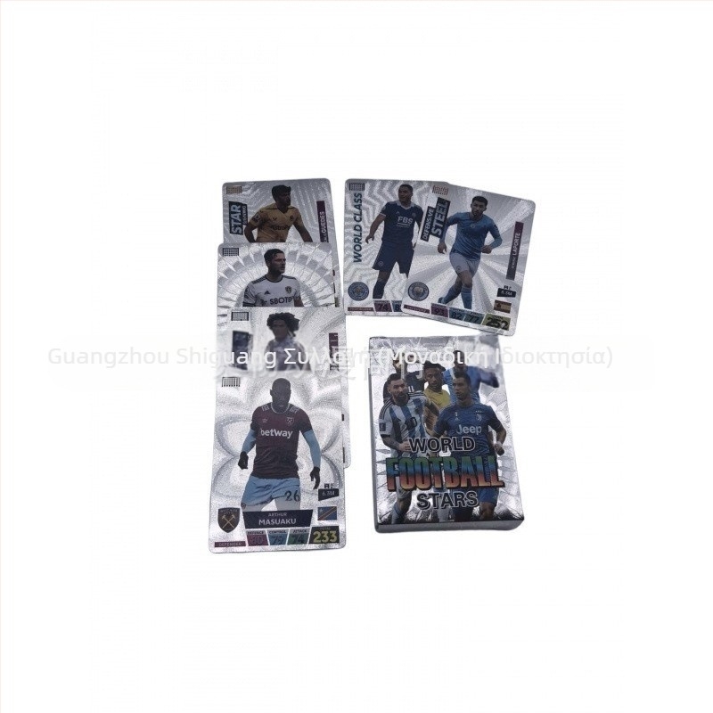 Συλλογή καρτών ποδοσφαιρικών αστέρων: 55 κάρτες για επιτραπέζιο παιχνίδι με χρυσό φύλλο