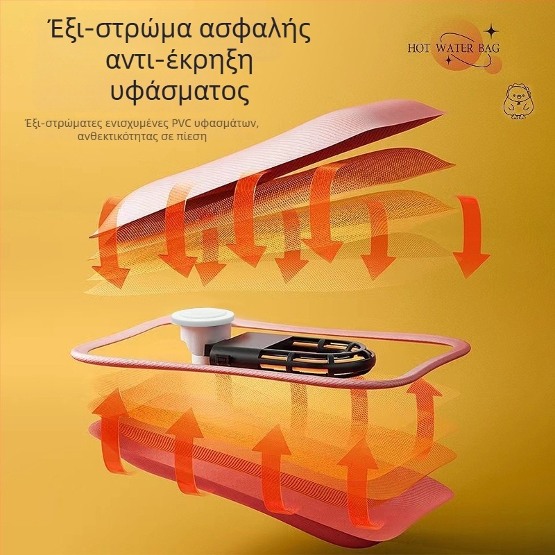 USB-φορτιζόμενη τσάντα ζεστού νερού για θέρμανση κοιλιάς και ποδιών, χαριτωμένες βελούδινες παντόφλες με σόλα από σιλικόνη