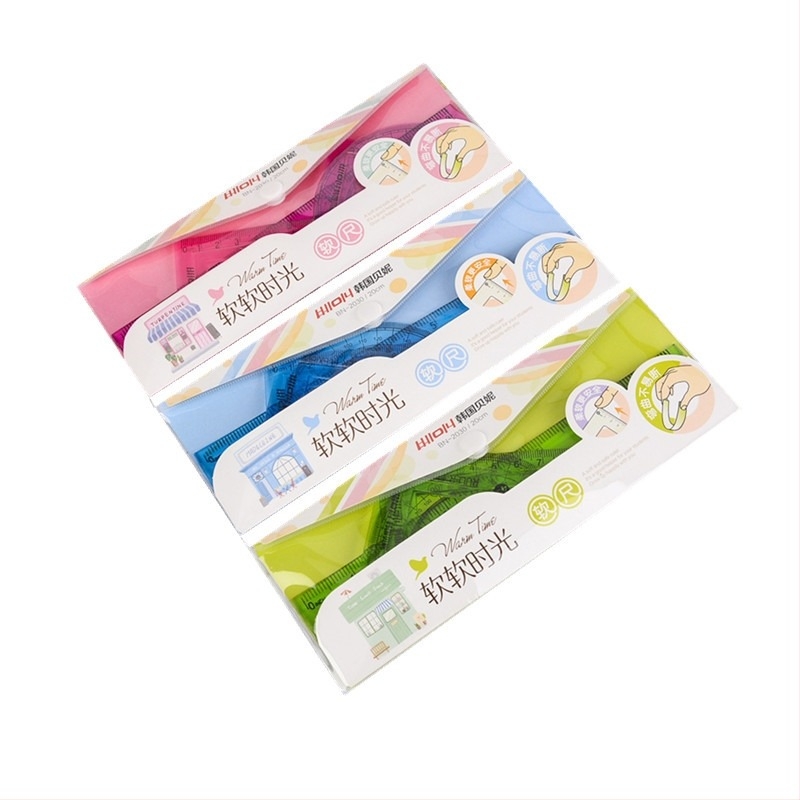 Hongbo 2030 Πλαστικό σετ χάρακων με τρίγωνο χάρακα – κιτ γραφείου μέτρησης