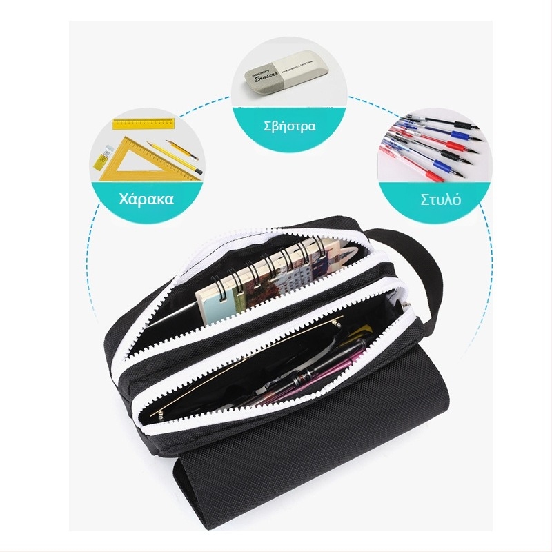 Κασετίνα μολυβιών με αστέρες του μπάσκετ Κόμπι, Κάρι και Τζέιμς – Oxford ύφασμα; Διαθέσιμη προσαρμογή; Εκτύπωση λογότυπου; Κατάλληλο για μπάσκετ