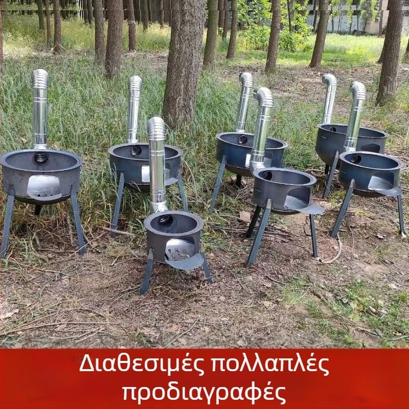 Μίνι ξυλόσομπα με παχιούς τοίχους, φορητή, νέο μοντέλο από Powerful Factory