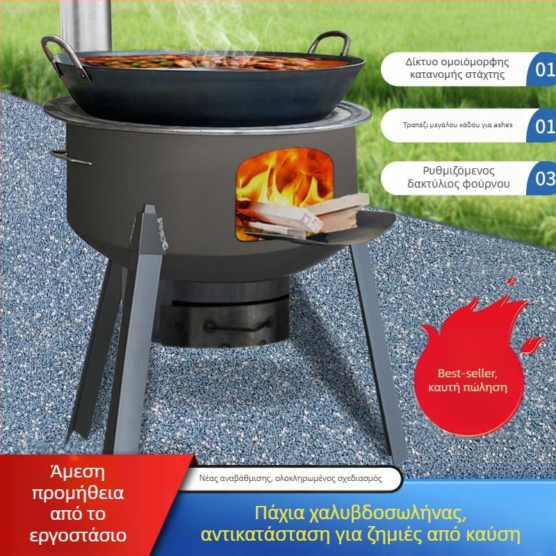 Μίνι ξυλόσομπα με παχιούς τοίχους, φορητή, νέο μοντέλο από Powerful Factory
