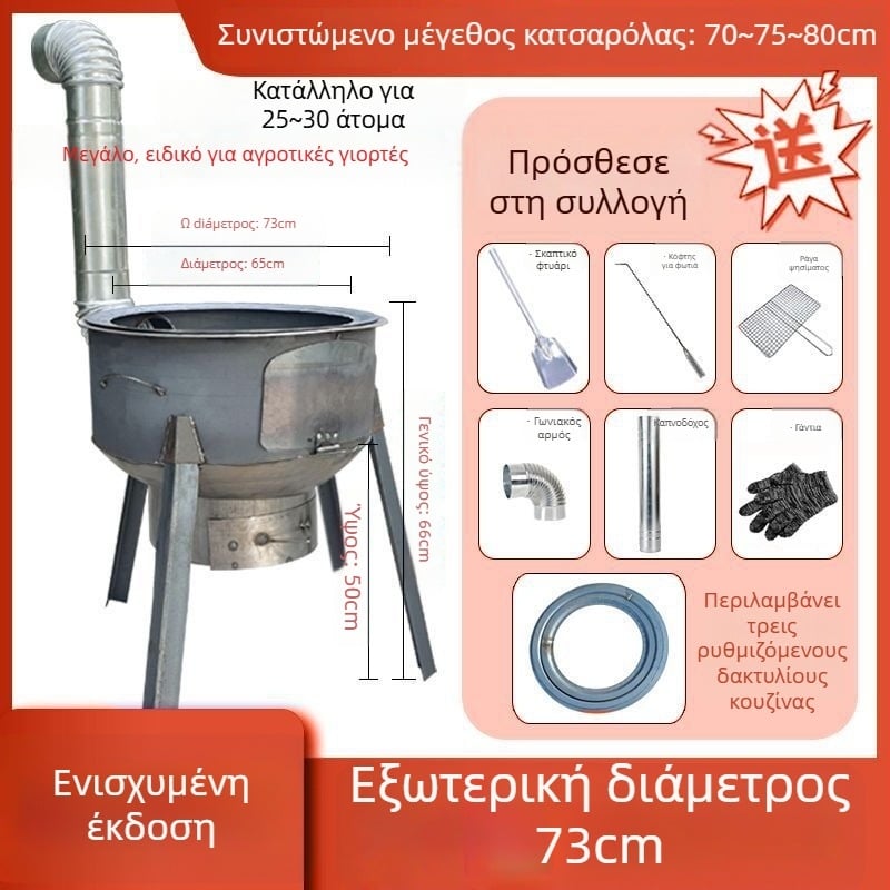 Μίνι ξυλόσομπα με παχιούς τοίχους, φορητή, νέο μοντέλο από Powerful Factory