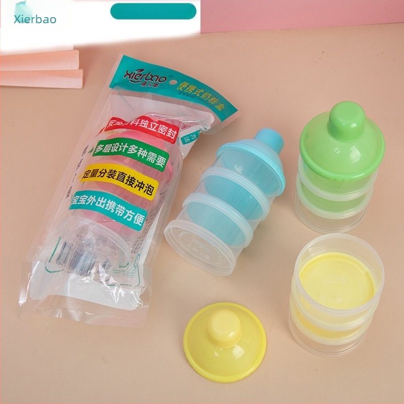 Τριών επιπέδων κουτί για βρεφικό γάλα σε σκόνη, ανθεκτικό στην υγρασία, φορητό και διαφανές; Μάρκα Hip Castle; Barcode 6970597171985; Υλικό: Δείτε περιγραφή