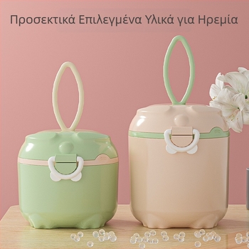 Διπλό επίπεδο φορητή θήκη γάλακτος σε σκόνη για νεογέννητα — σφραγιζόμενη αποθήκευση αντί υγρασίας