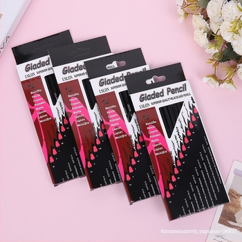 Επαγγελματικό σετ μολυβιών σκίτσων, ξύλινα μολύβια, 12 τεμάχια, 2H-8B