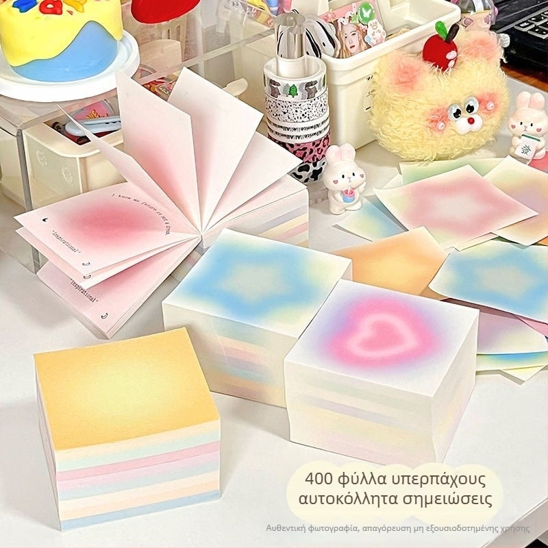 Σημειωματάριο-μπλόκ χωρητικότητας 400 φύλλων, σκισιμό, χωρίς κόλλα, τετράγωνο σχήμα