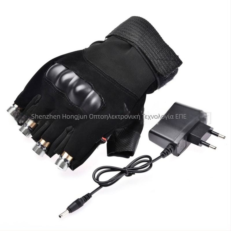 Γάντια λέιζερ για σκηνικό laser show — Λειτουργία: αξεσουάρ λέιζερ για μπαρ; Εφαρμογή: νυχτερινά κέντρα, μπαρ, χορός με λέιζερ; Συσκευασία: 50 τεμάχια; Υλικό: μέταλλο