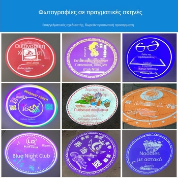 Διαφημιστικός προβολέας λογότυπου με περιστρεφόμενο φως, LED, 220V, IP20, μοντέλο προβολέα λογότυπου