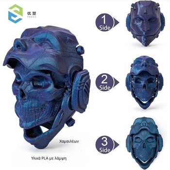 Νήμα PLA Core-Spun Sparkling, σετ 4×250 γρ, ακρίβεια εκτύπωσης 0,4 мм, υλικό Shine PLA