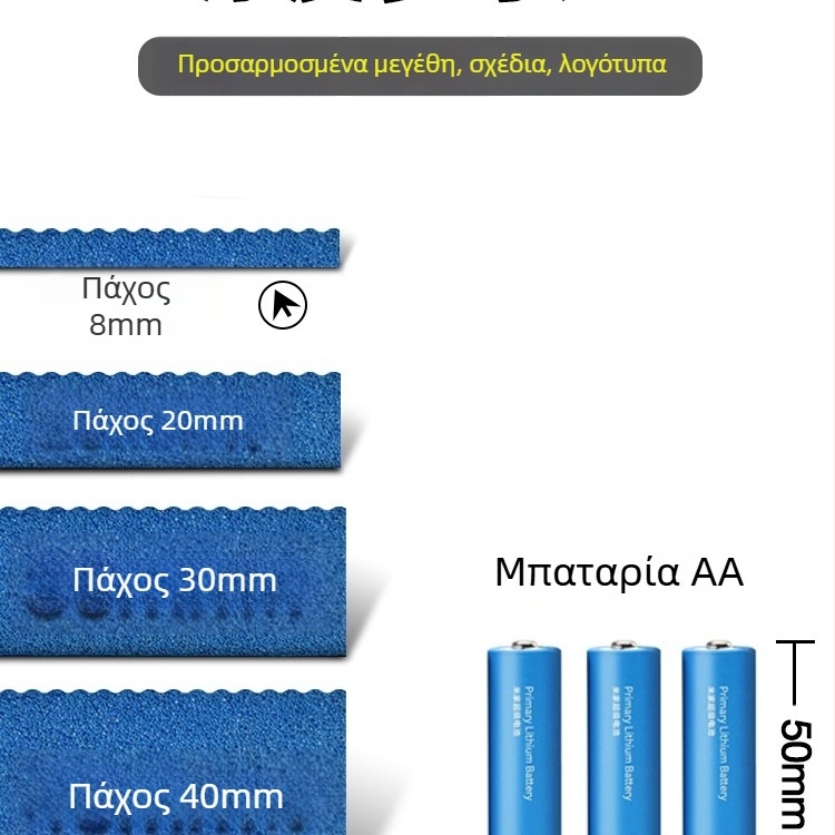 Στρώμα γιόγκα – Αντιολισθητικό, Απορρόφηση κραδασμών, Προπόνηση ανάστροφης θέσης; Πάχος 8/20/30/40 mm