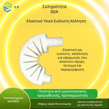 Εύκαμπτη φωτοευαίσθητη ρητίνη 80A, ακρίβεια εκτύπωσης 0,2 mm, μέγιστο μέγεθος εκτύπωσης 1000, βάρος 0,5–1 kg