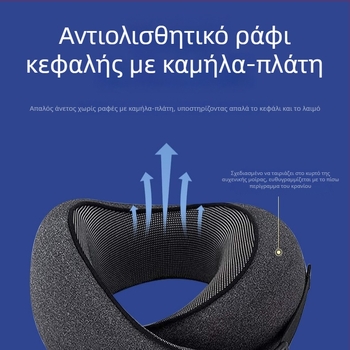 Μαξιλαράκι ταξιδιού σε σχήμα U από αφρό μνήμης με κάλυμμα φλις γάλακτος, μοντέρνο στυλ, γενική χρήση