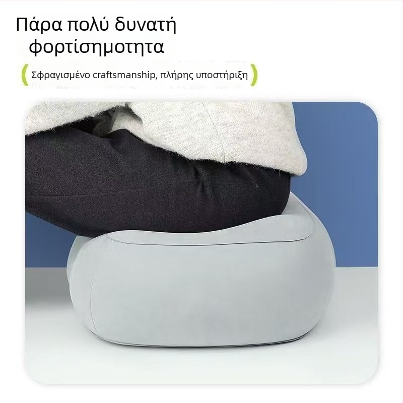 Φουσκωτό μαξιλαράκι ποδιού, PVC, σχήμα U, LY-011, για υπαίθριους ταξιδιώτες
