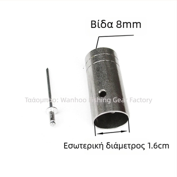 Ανοξείδωτος συνδετήρας κεφαλής καλαμιού για δίχτυ από ανοξείδωτο χάλυβα — διαμέτρων 16/19/24 mm, βάθος δικτύου 1, αντοχή φόρτου 1