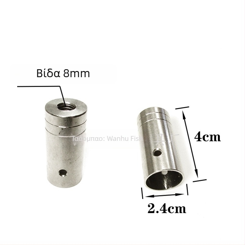 Ανοξείδωτος συνδετήρας κεφαλής καλαμιού για δίχτυ από ανοξείδωτο χάλυβα — διαμέτρων 16/19/24 mm, βάθος δικτύου 1, αντοχή φόρτου 1