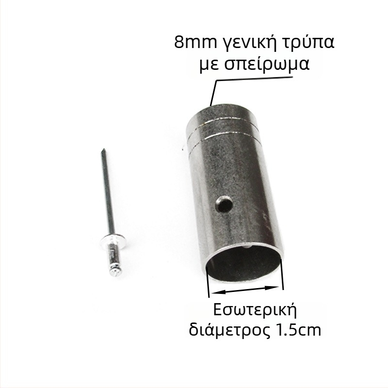 Ανοξείδωτος συνδετήρας κεφαλής καλαμιού για δίχτυ από ανοξείδωτο χάλυβα — διαμέτρων 16/19/24 mm, βάθος δικτύου 1, αντοχή φόρτου 1