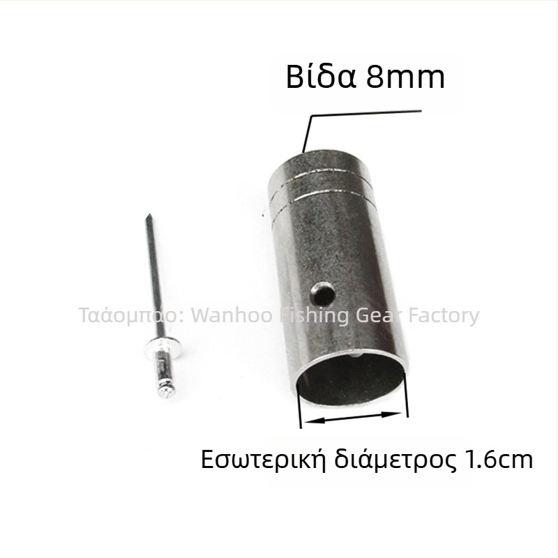 Ανοξείδωτος συνδετήρας κεφαλής καλαμιού για δίχτυ από ανοξείδωτο χάλυβα — διαμέτρων 16/19/24 mm, βάθος δικτύου 1, αντοχή φόρτου 1