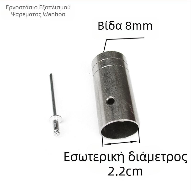 Ανοξείδωτος συνδετήρας κεφαλής καλαμιού για δίχτυ από ανοξείδωτο χάλυβα — διαμέτρων 16/19/24 mm, βάθος δικτύου 1, αντοχή φόρτου 1