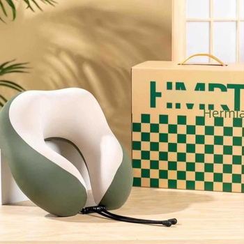 Μάξιλαρι λαιμού σε σχήμα U από αφρό μνήμης για οικιακή χρήση και ταξίδια; ελαφρύ, έως περίπου 500 g; κατάλληλο για όλες τις ηλικίες.