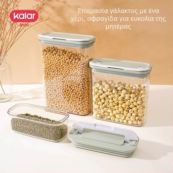 Kalar δοχείο αποθήκευσης γάλακτος σε σκόνη για μωρά – ανθεκτικό στην υγρασία, σφραγισμένο, φορητό, με διαιρεμένες μερίδες