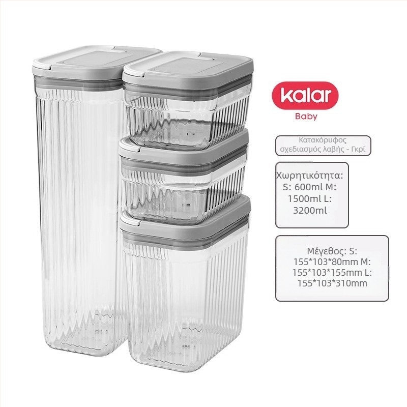 Kalar δοχείο αποθήκευσης γάλακτος σε σκόνη για μωρά – ανθεκτικό στην υγρασία, σφραγισμένο, φορητό, με διαιρεμένες μερίδες