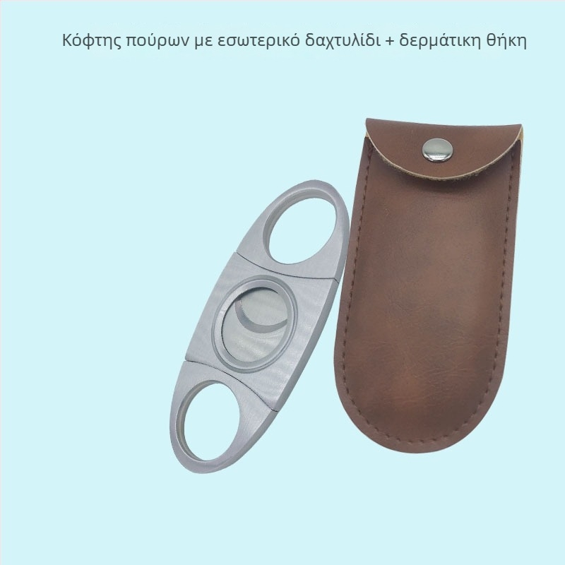 Ψαλίδια για πούρα από ανοξείδωτο ατσάλι με προαιρετικό λογότυπο, επιφάνεια λείανσης, χειροκίνητα