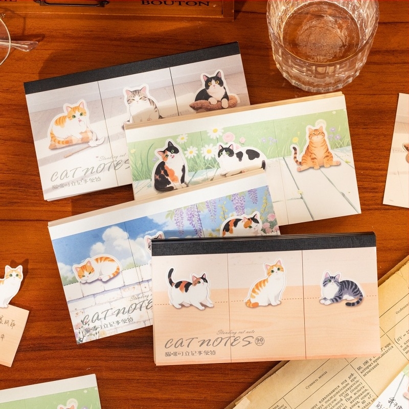 Σημειωματάριο με γάτα σε καρτούν για μαθητές — Yu xian; μη αυτοκόλλητο; χωρίς άδεια IP; κυκλοφόρησε 2025-10-30.