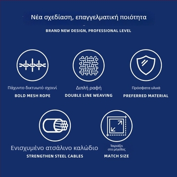 Προσαρμοσμένο πρότυπο δίχτυ τένις — Πολυαιθυλένιο, με κόμπους ή χωρίς κόμπους, μικρά μάτια, 5-επίπεδη ενισχυμένη υφαντή κατασκευή διχτυού