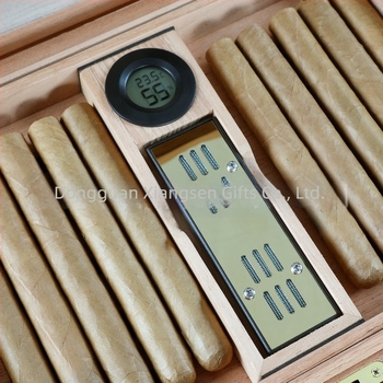 Κιβώτιο χουμιδόρου για πούρα από κέδρο, με διπλό παράθυρο, μεγάλη χωρητικότητα, χειροποίητο, κατά παραγγελία