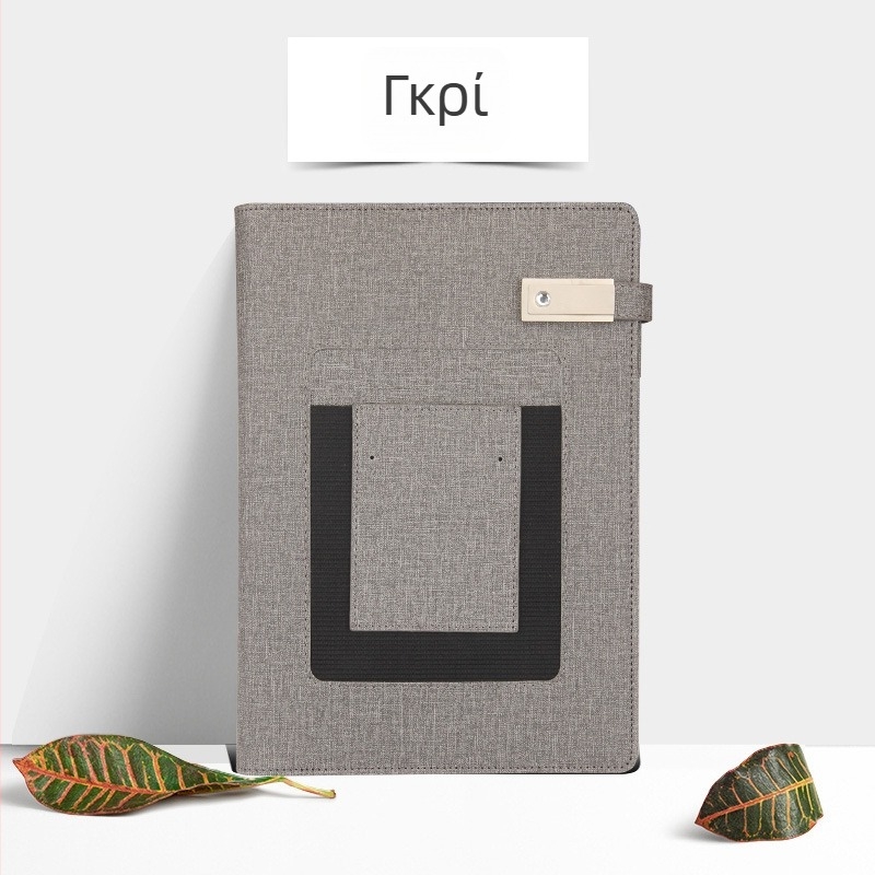 Επαγγελματικό σημειωματάριο σετ με PU εξώφυλλο, δέσιμο loose-leaf, Daolin 100 g χαρτί, μεταλλικά εξαρτήματα